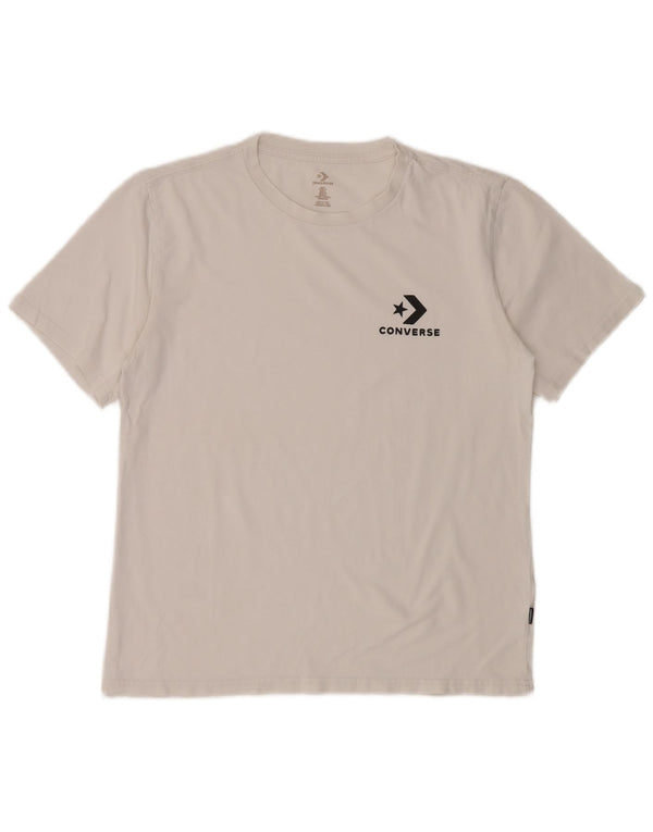 Converse Damen T-Shirt Top UK 14 Medium Weiß
