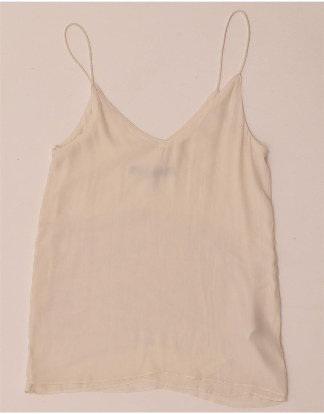 Zara Damen Cami Top UK 6 XS Off White Polyester