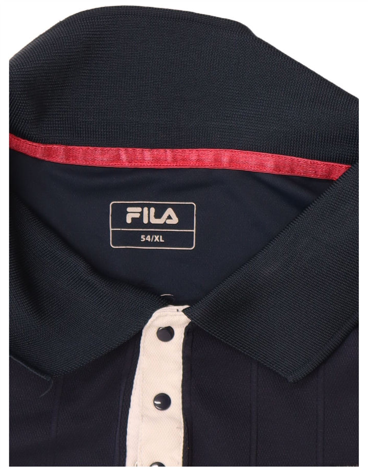 FILA Herren Poloshirt IT 54 XL Marineblau Polyester