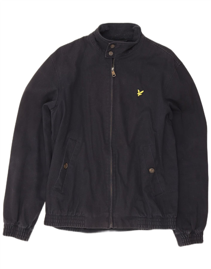 Lyle & Scott Herren Bomberjacke UK 38 Mittelmarineblaue Baumwolle