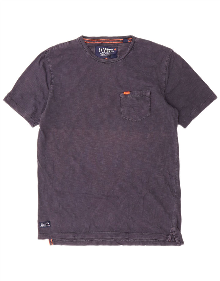 Superdry Herren T-Shirt-Oberteil aus Baumwolle in mittlerem Marineblau