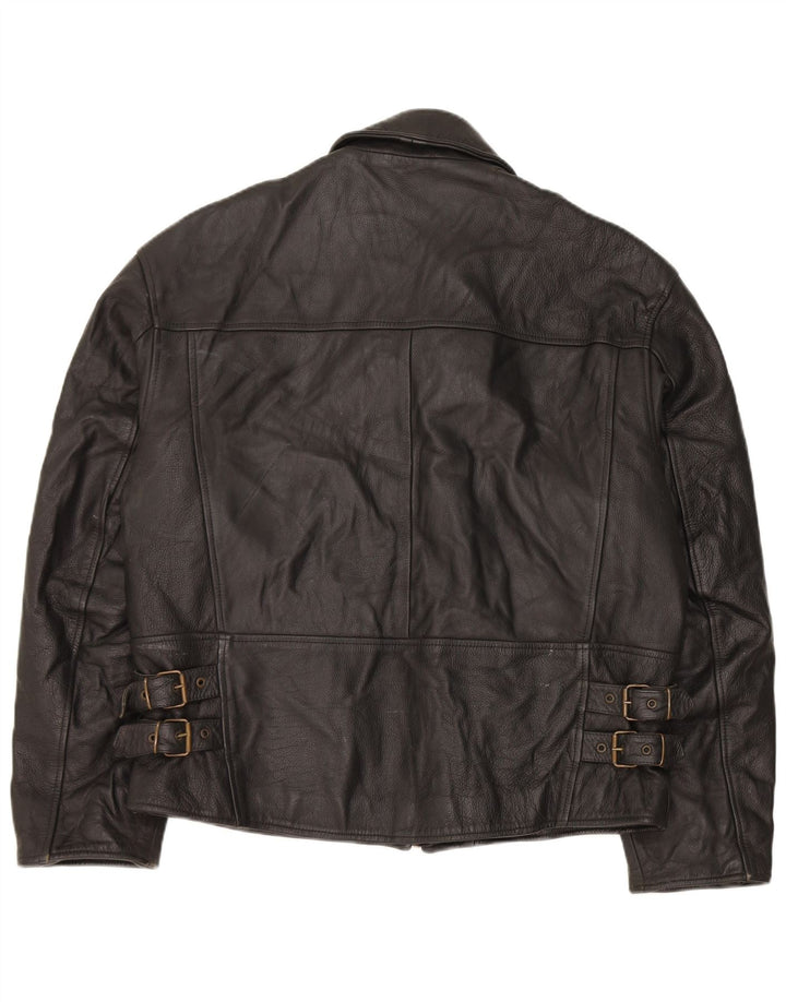 Vintage Herren Lederjacke UK 36 Small Schwarz