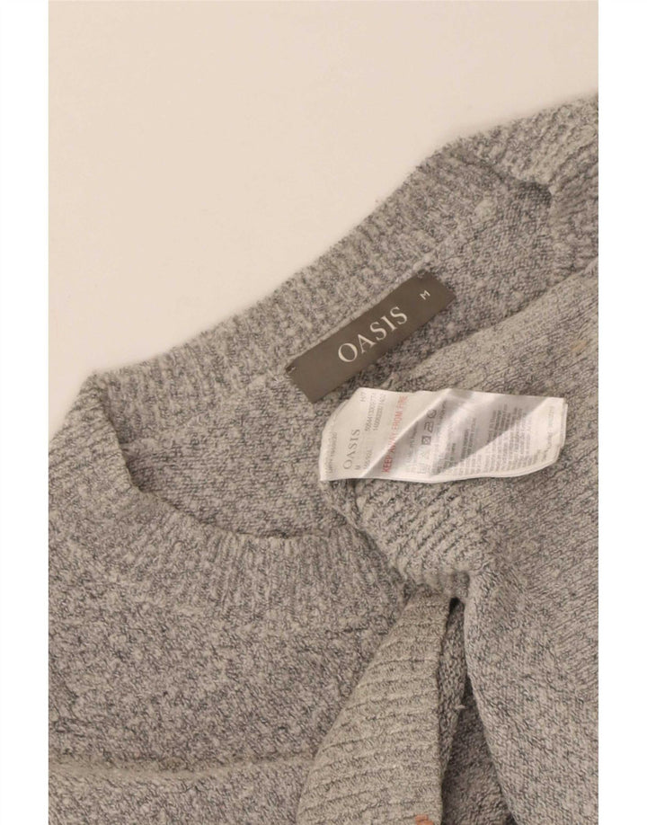 Oasis Damen-Pullover mit U-Boot-Ausschnitt, UK 12, Mittelgrau, Acryl