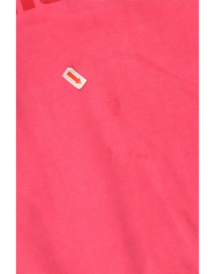 AMERICANINO Damen Grafik-Sweatshirt-Pullover UK 16 Large Rosa Baumwolle