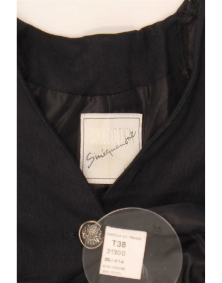 Sinequanone Damen 4-Knopf-Blazerjacke IT 38 XS Schwarze Viskose