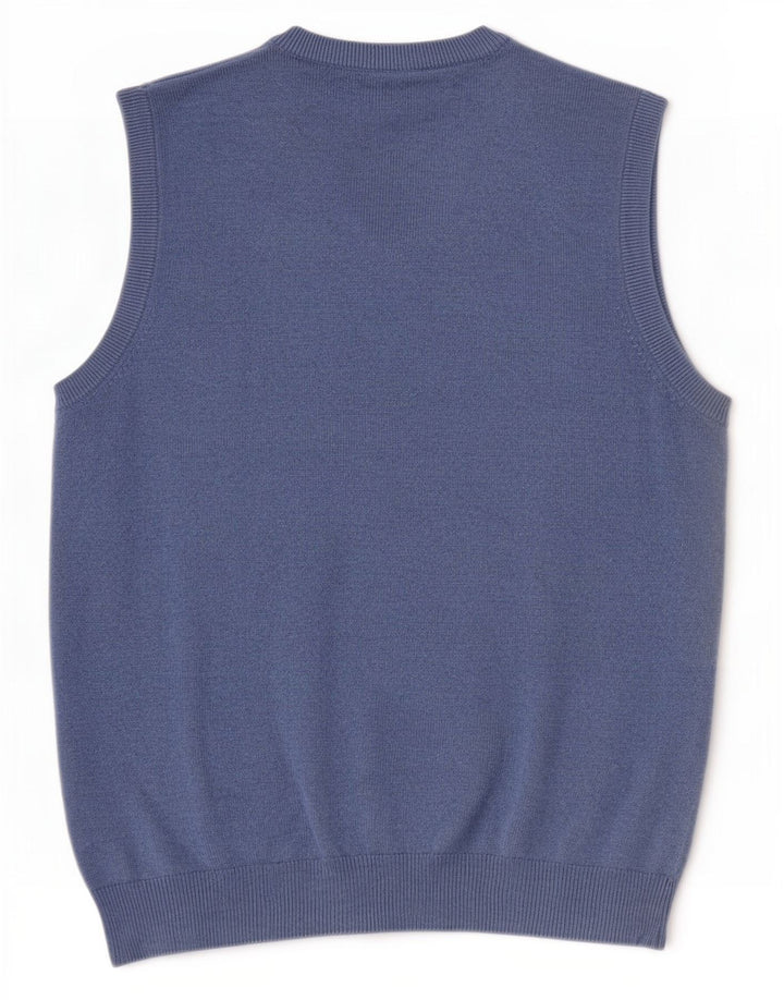 Marks & Spencer Herren-Weste-Tanktop aus mittelblauer Baumwolle