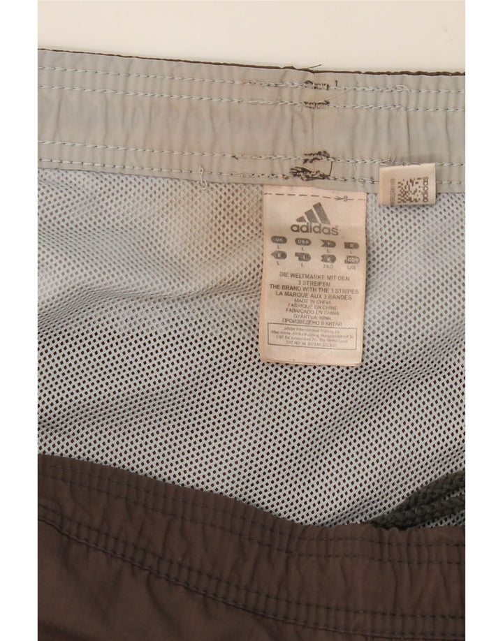 ADIDAS Mens Swimwear Large Grey Colourblock Polyamide Vintage Adidas and Second-Hand Adidas from Messina Hembry 