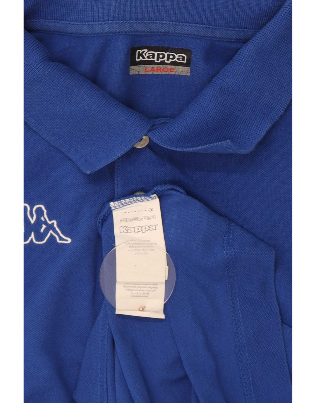 Kappa Herren-Poloshirt, große blaue Baumwolle