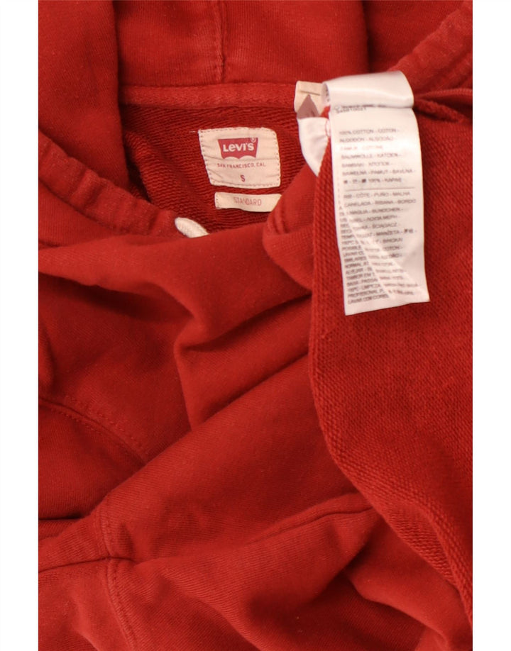 LEVI'S Herren-Kapuzenpullover mit Standard-Passform, Größe S, Rot, Baumwolle