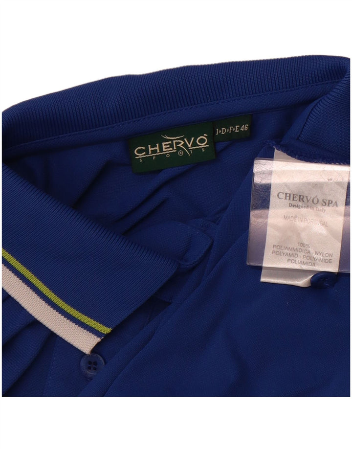 CHERVO Herren Poloshirt IT 46 Small Blaues Nylon