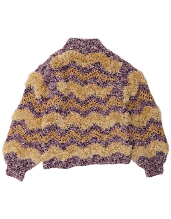 C&A Damen-Cardigan mit durchgehendem Reißverschluss, Größe M, mehrfarbig, Chevron, UK 14