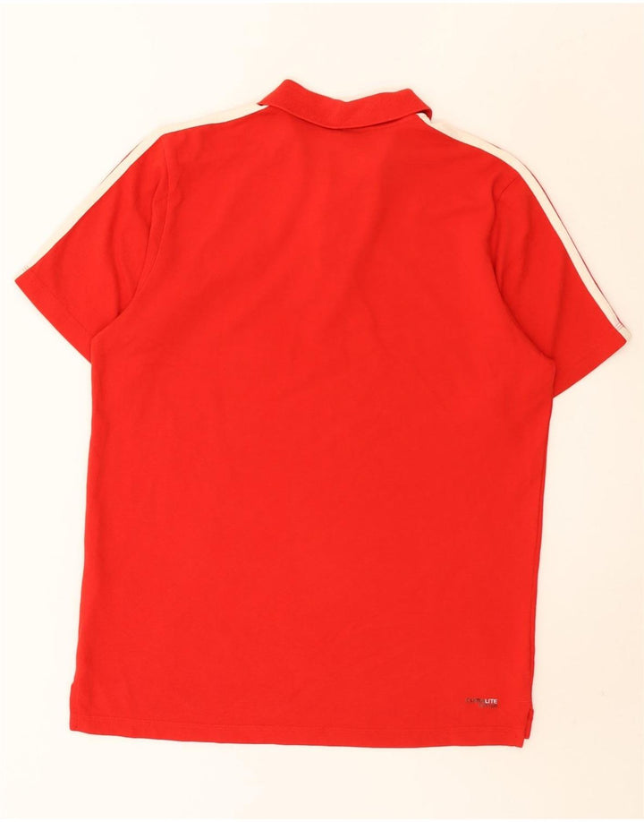 Adidas Herren Climalite Poloshirt Große rote Baumwolle