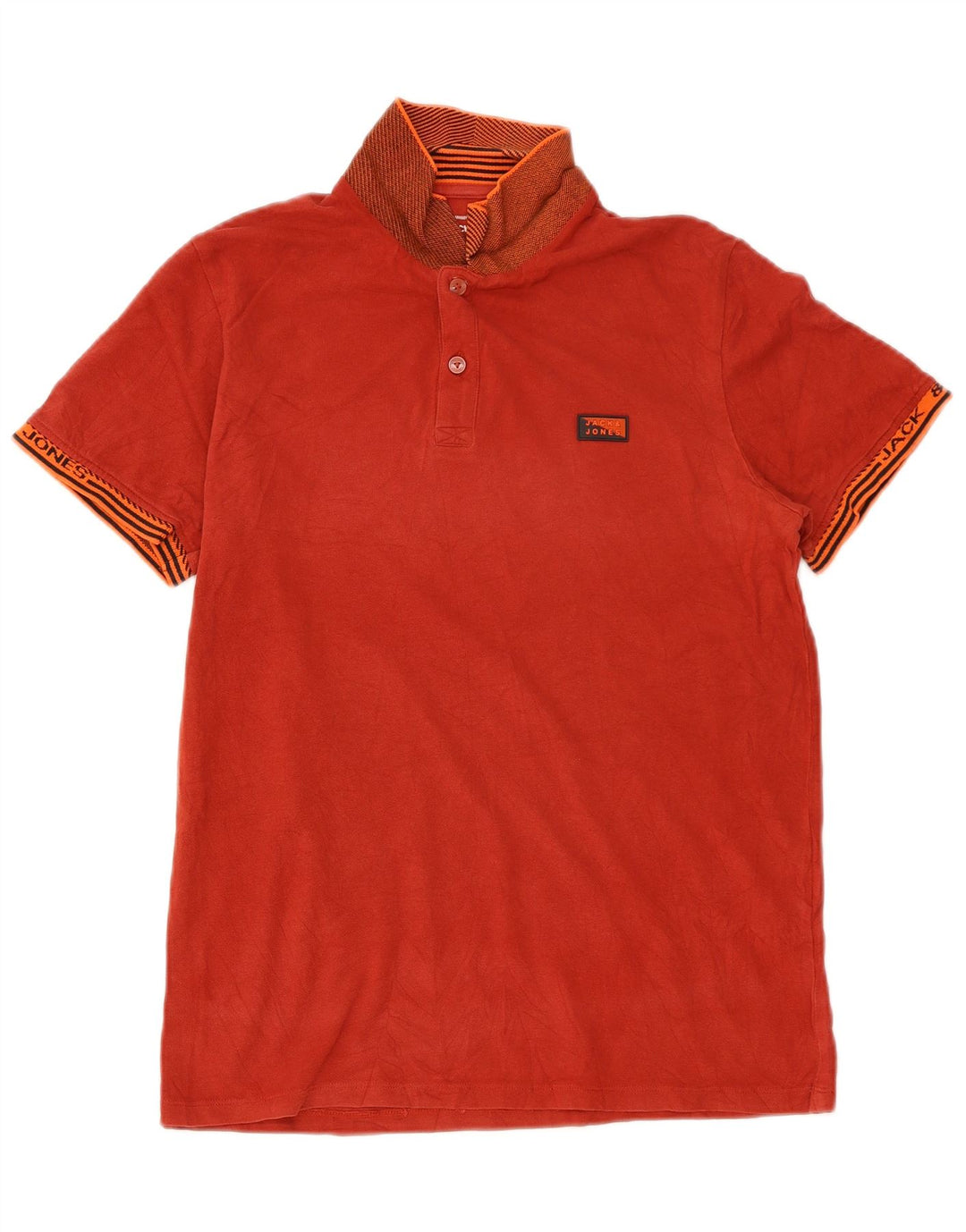 JACK & JONES Herren-Poloshirt, große rote Baumwolle