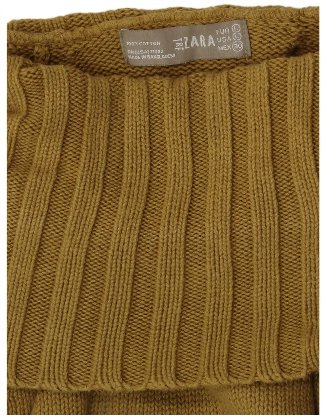 Rollkragenpullover für Damen von Zara, Gr. 14, Gelb