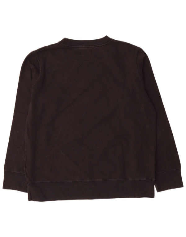 Converse Damen Grafik-Sweatshirt-Pullover UK 16 Große schwarze Baumwolle