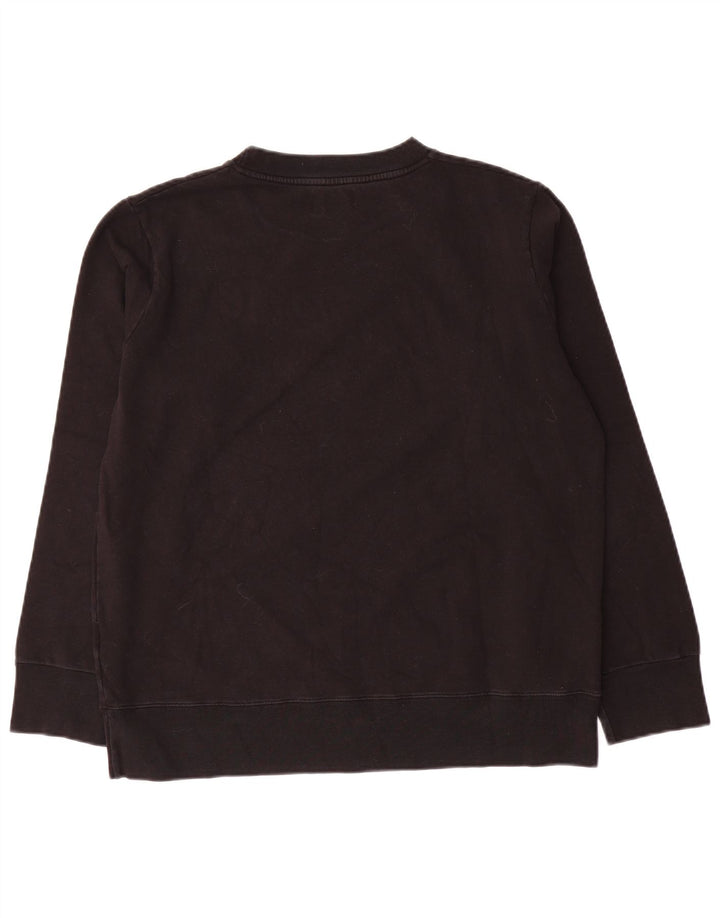 Converse Damen Grafik-Sweatshirt-Pullover UK 16 Große schwarze Baumwolle