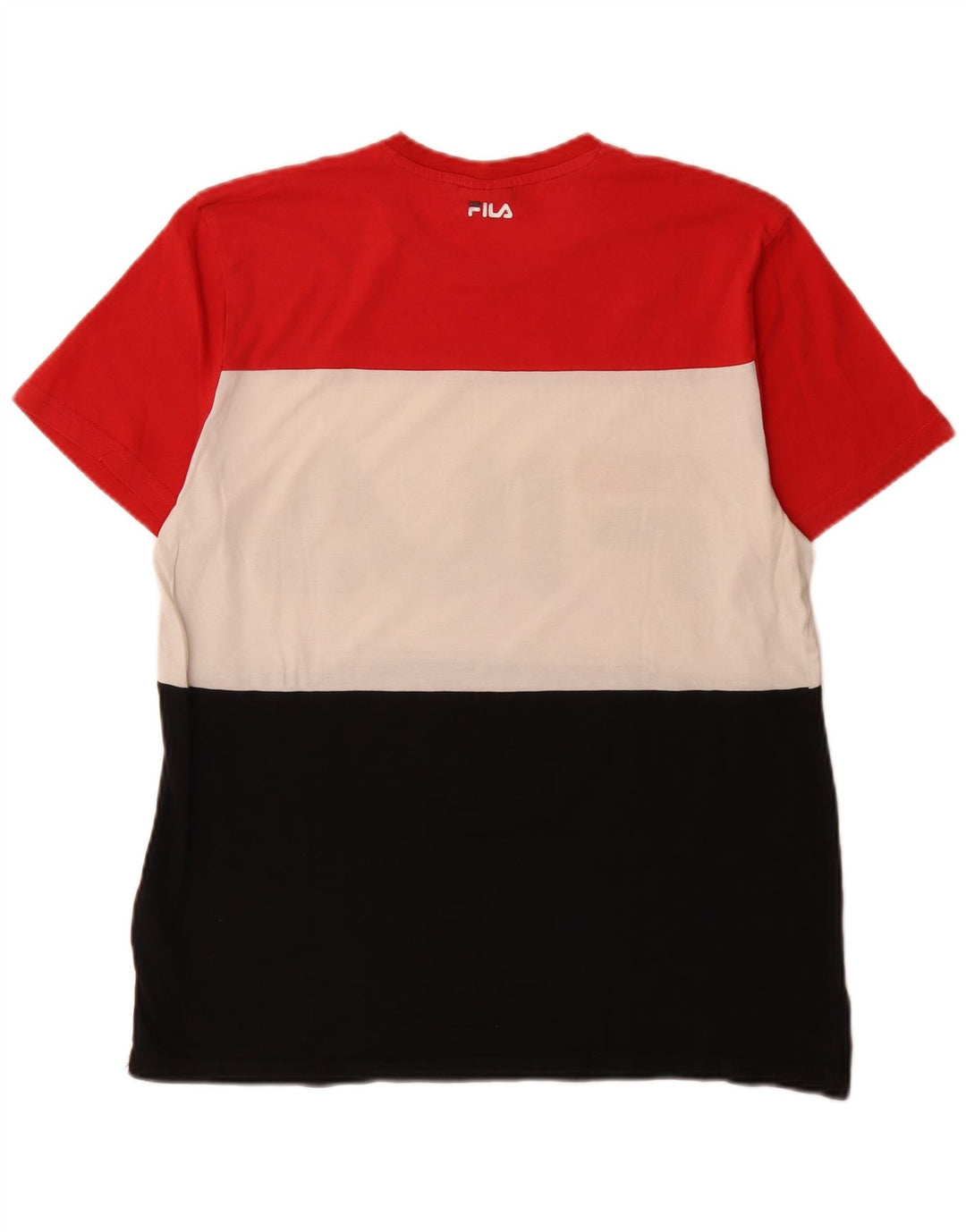 Fila Herren-T-Shirt mit Grafik, mittelgroß, mehrfarbig, Colourblock-Baumwolle