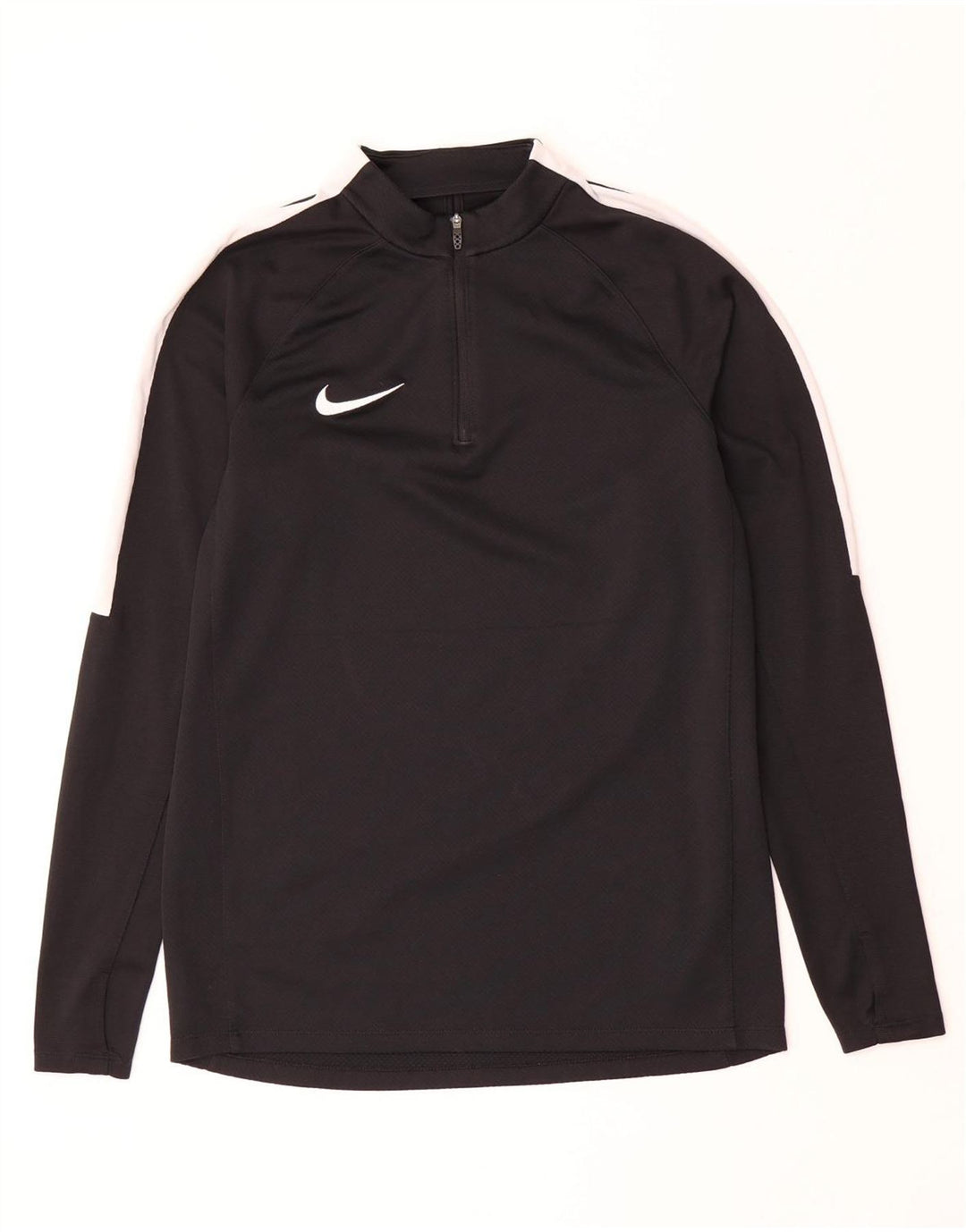 NIKE Herren Dri Fit Pullover-Trainingsanzugoberteil mit Reißverschluss, Mittelschwarz, Farbblock