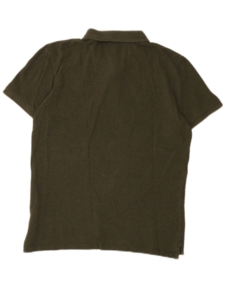 Scotch & Soda Herren-Poloshirt aus mittlerer Khaki-Baumwolle