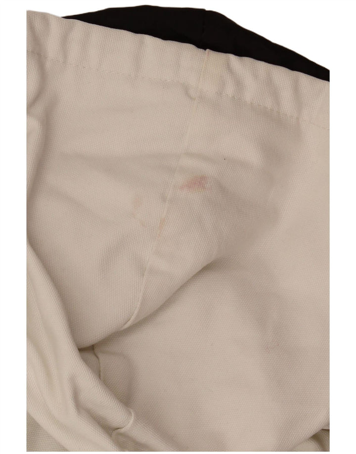 Richlu Herren-Bomberjacke mit Kapuze, UK 40, große, cremefarbene Baumwolle