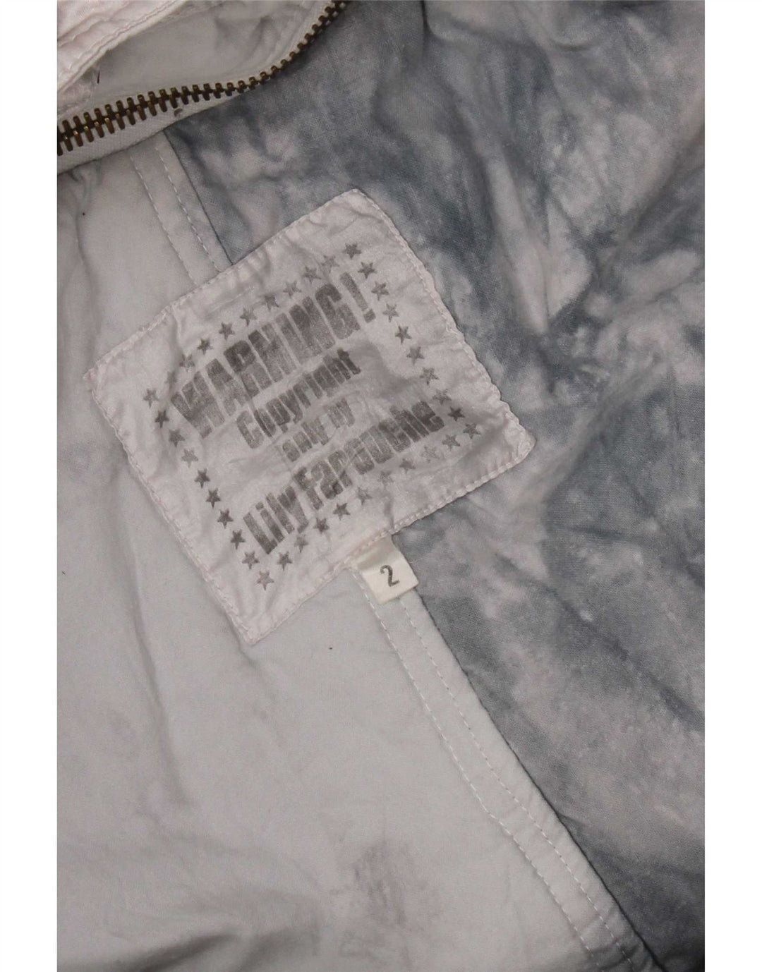 Lily Farouche Damen-Skijacke mit Kapuze, übergroß, US 2 XS, Grau, geometrisch