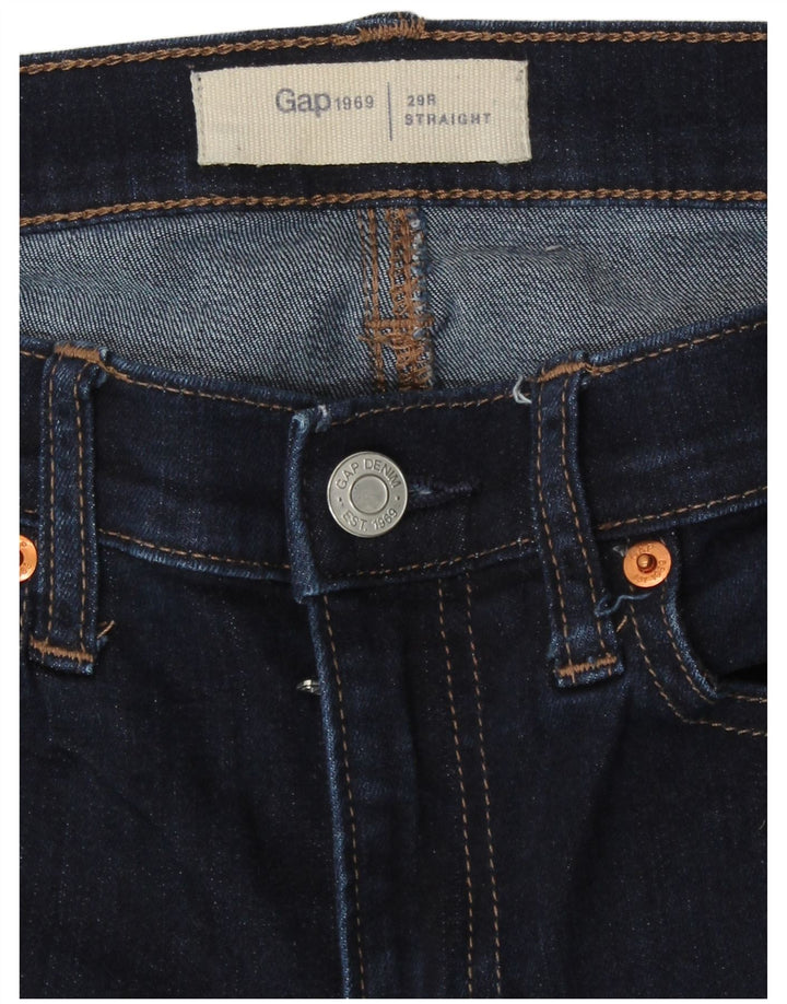 Gap Damen Straight Jeans W29 L29 Marineblau