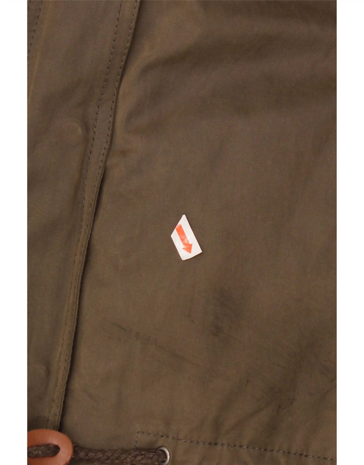 Zara Damen-Windbreakerjacke mit Kapuze, Gr. 16, groß, Khaki