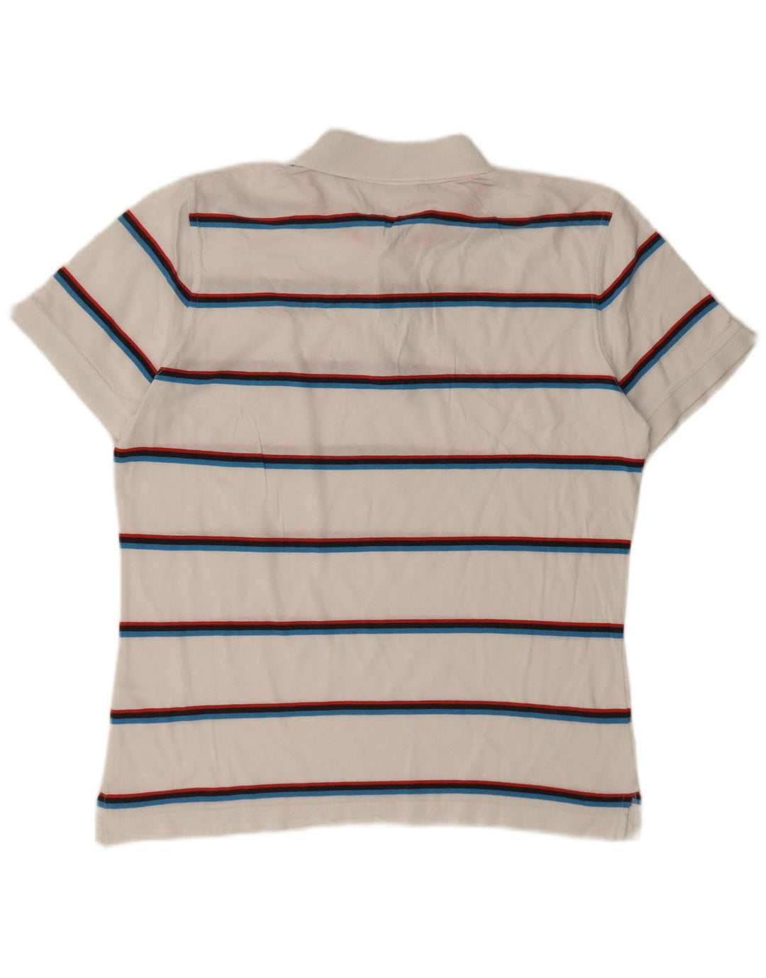 Diadora Herren-Poloshirt aus mittelweißer, gestreifter Baumwolle