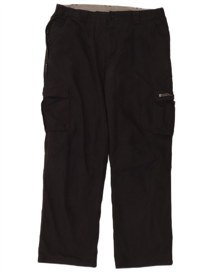 Mountain Warehouse Gerade Herren-Cargohose, W34, L30, Schwarz, Polyester