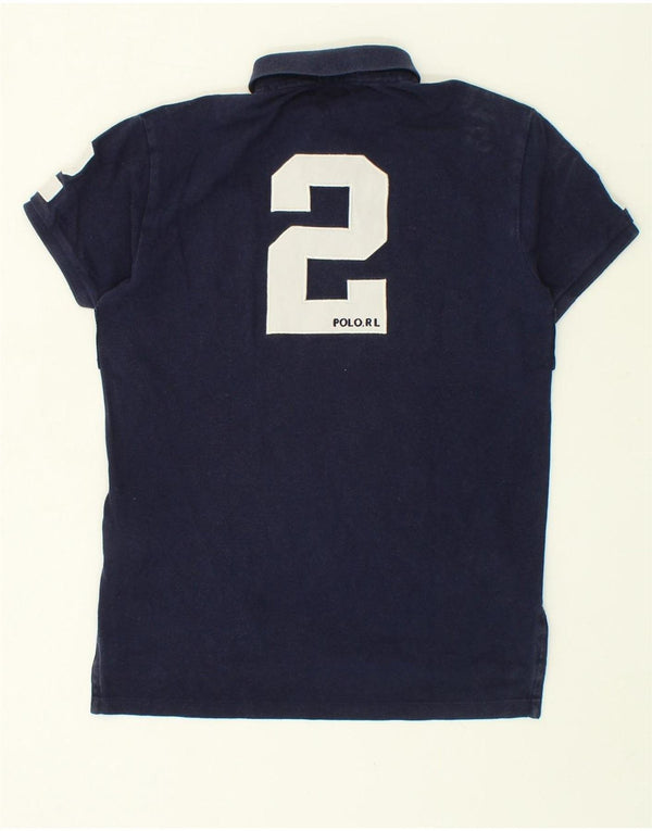POLO RALPH LAUREN Herren-Rugby-Poloshirt mit individueller Passform und Grafik, Größe S, Marineblau