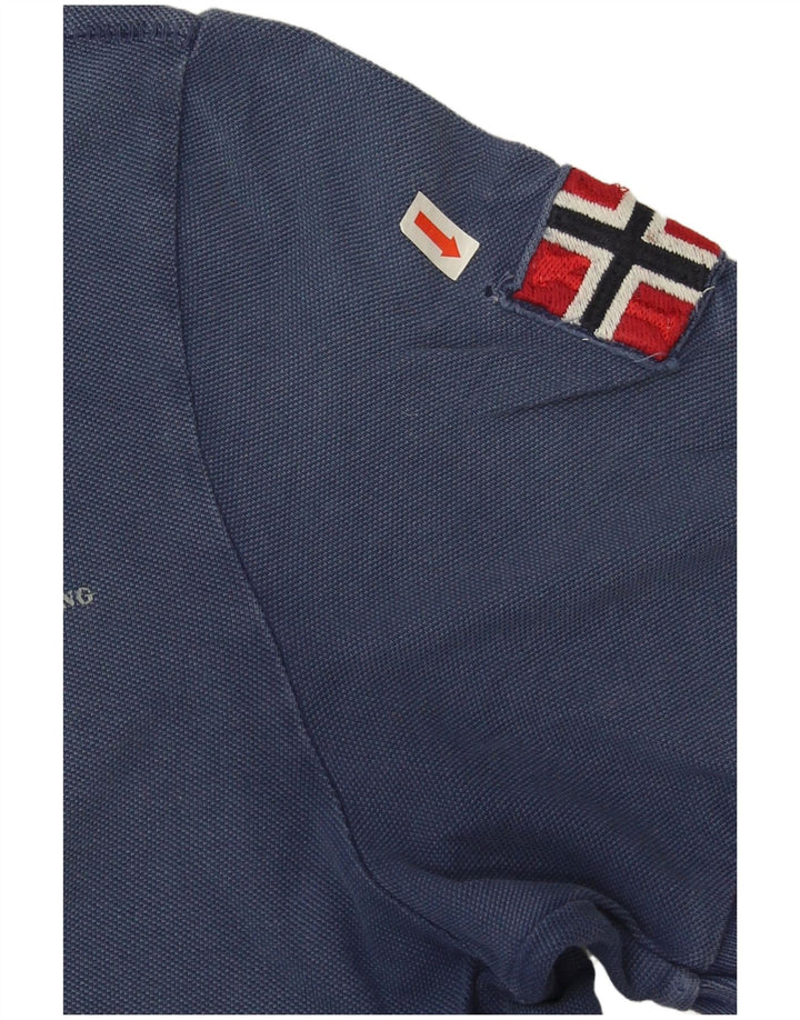Napapijri Herren-Poloshirt, klein, marineblau, Baumwolle