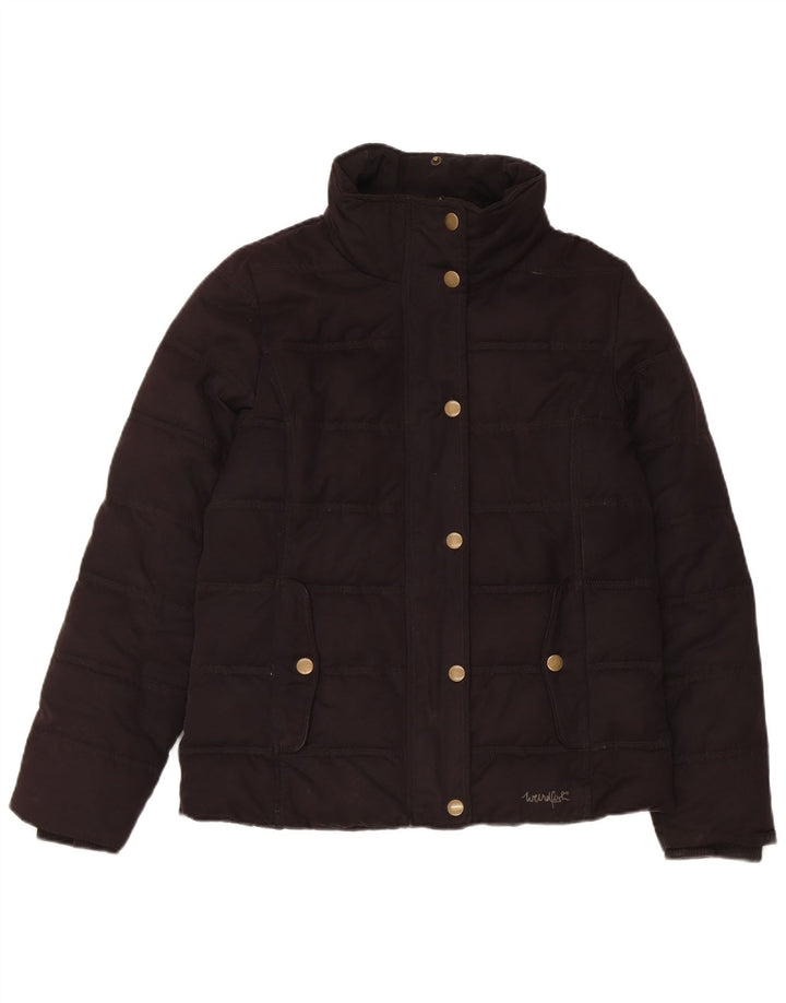 Weird Fish Damen Wattierte Jacke UK 10 Small Braun Polyester