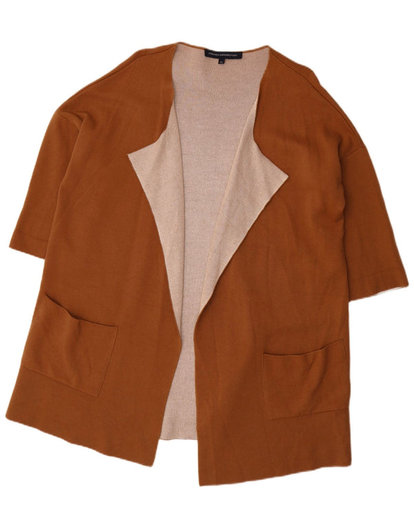 French Connection Damen-Strickjacke mit 3/4-Ärmeln, Gr. 6, XS, Braun