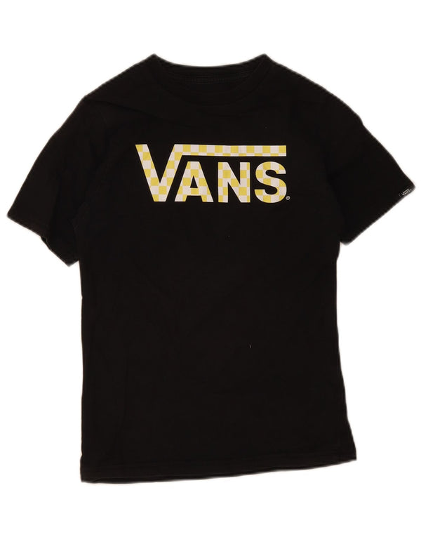 Vans Custom Fit Grafik-T-Shirt für Jungen, 8–9 Jahre, Größe S, Schwarz, Baumwolle