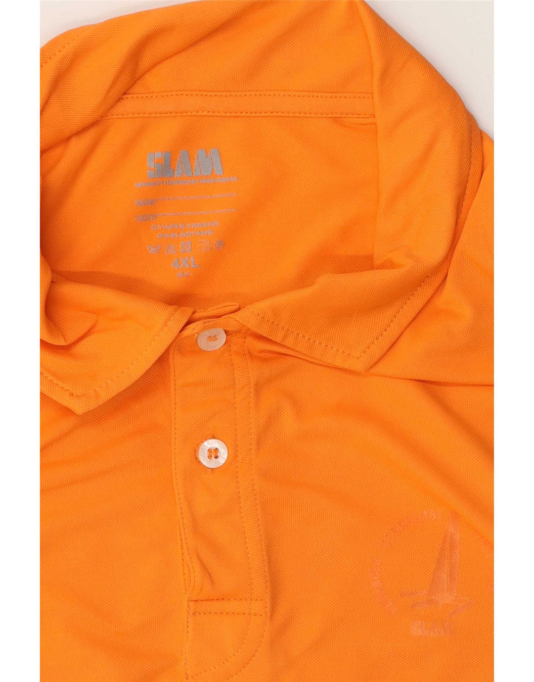 Slam Herren Poloshirt 4XL Orange Polyamid