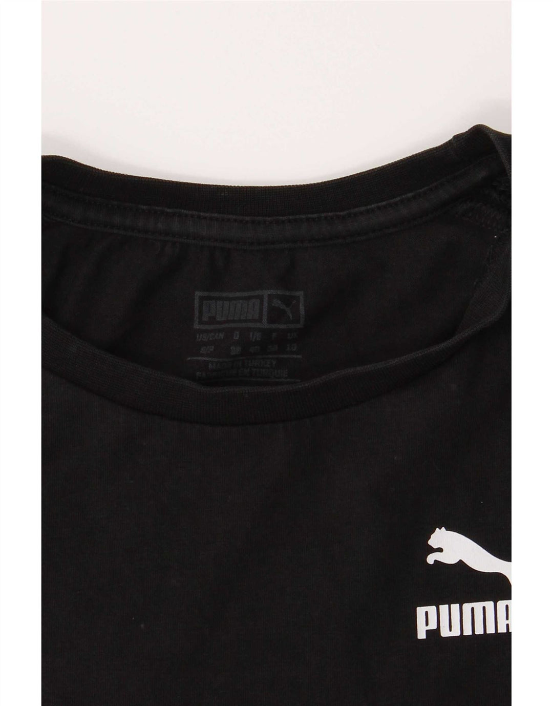 Puma Damen Crop Top Langarm UK 10 Small Schwarz