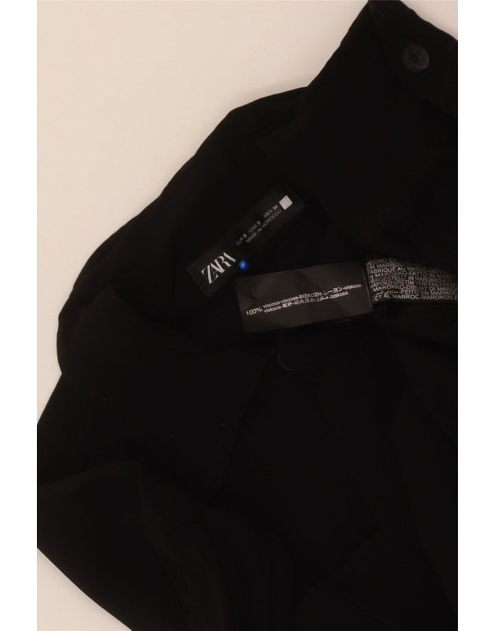 Zara Herrenhemd Small Schwarz Viskose