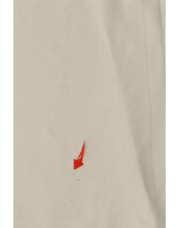 Zara Damen Crop Bluse Top UK 16 Large Weiß