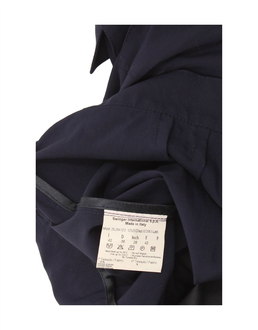 ROCCOBAROCCO Womens Military Jacket IT 42 Medium Navy Blue Viscose