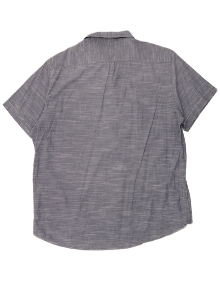 LEE Herren-Kurzarmhemd mit normaler Passform, 2XL, blaue Baumwolle