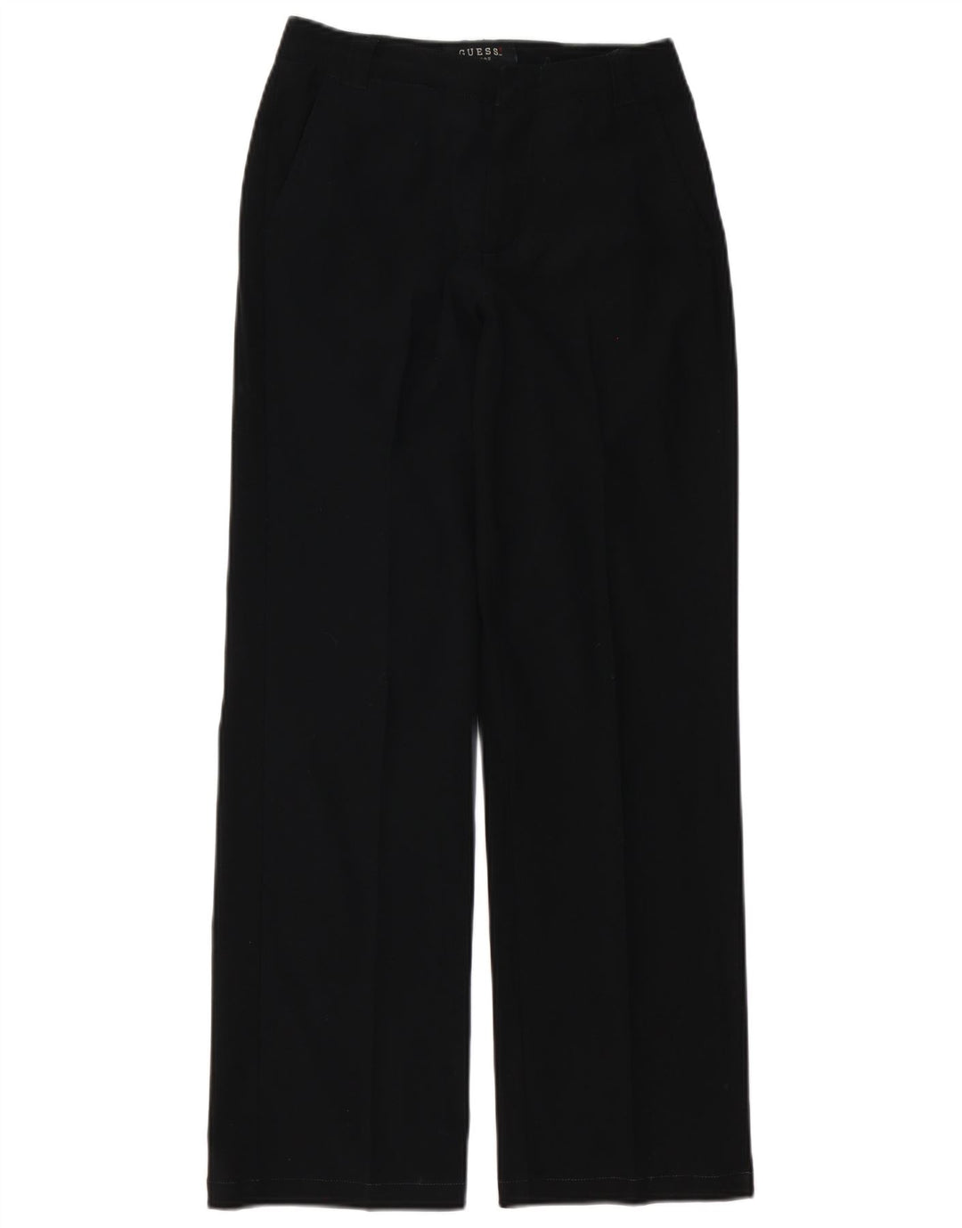 Guess Damen-Chinohose mit weitem Bein, W27 L30, schwarzes Polyester