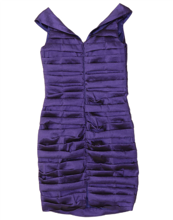 ALEXON Ärmelloses, figurbetontes Damenkleid UK 14 Mittelviolett Polyester
