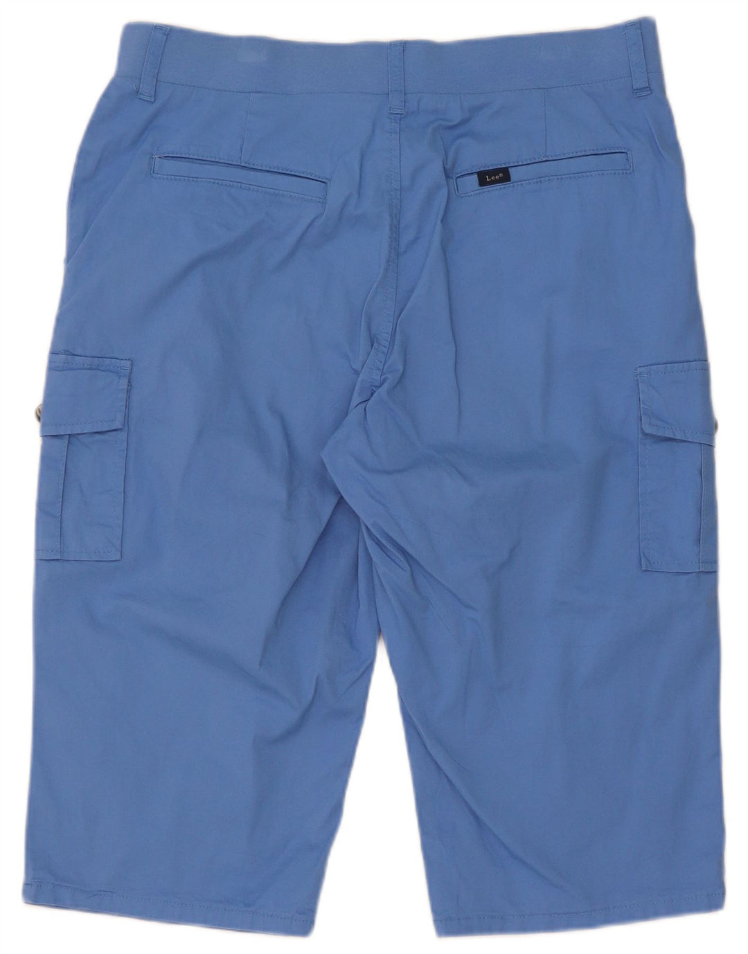 Lee Damen Cargo-Bermudashorts US 12 Large W32 Blaue Baumwolle