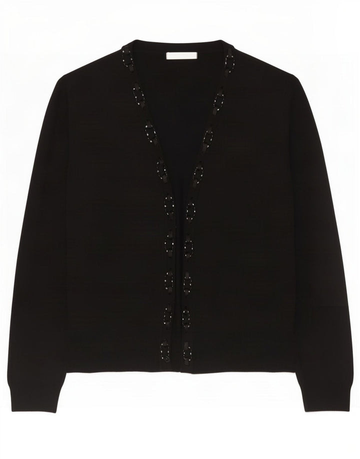 Marks & Spencer Offener Damen-Cardigan-Pullover UK 16 Große schwarze Viskose