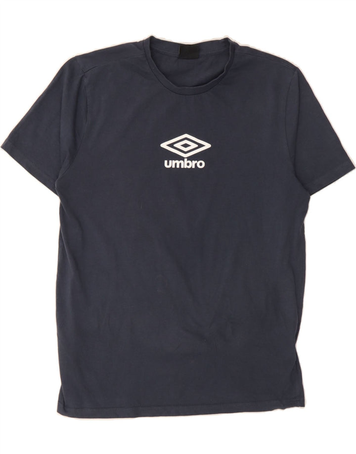 UMBRO Mens Graphic T-Shirt Top Medium Blue Cotton Vintage Umbro and Second-Hand Umbro from Messina Hembry 
