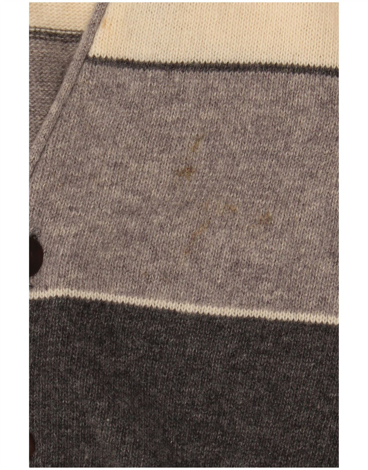 Brian Scott Herren-Strickjacke mit lockerer Passform, IT 50, mittelgrau gestreift