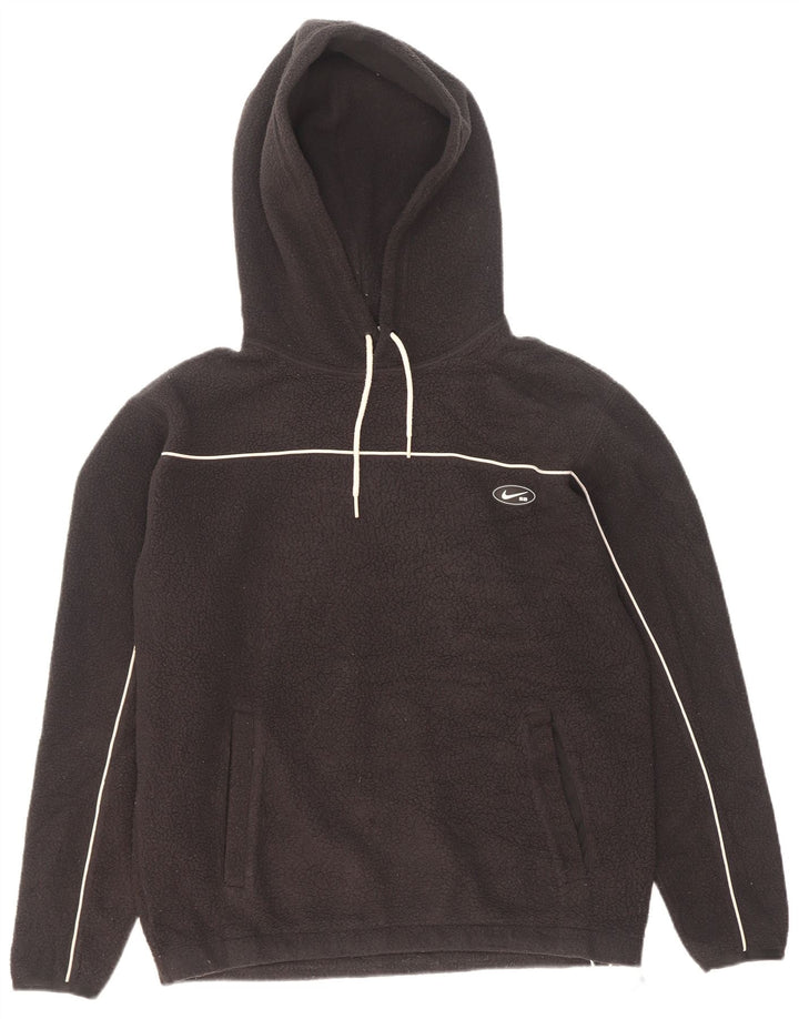 Nike Herren-Fleecepullover mit Kapuze, Mittelschwarzes Polyester