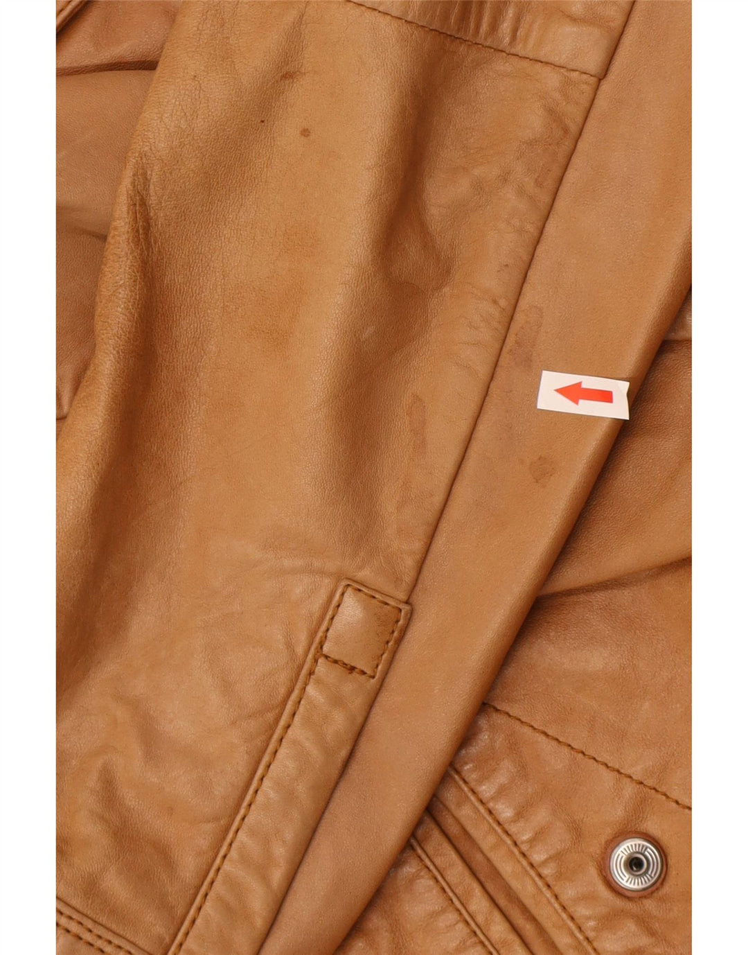 Diesel Herren Lederjacke UK 38 Medium Beige Leder