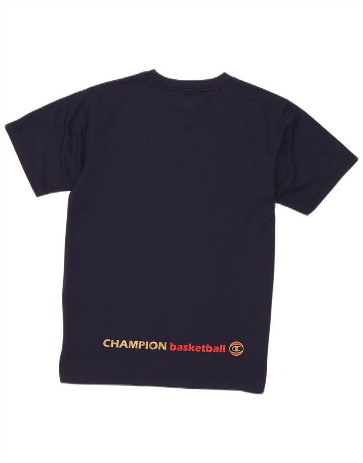 Champion T-Shirt mit Grafik für Jungen, 9–10 Jahre, Marineblau, Polyester