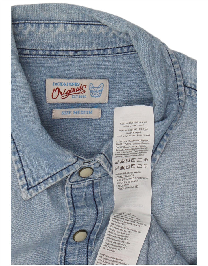 Jack & Jones Herren-Jeanshemd aus mittelblauer Baumwolle